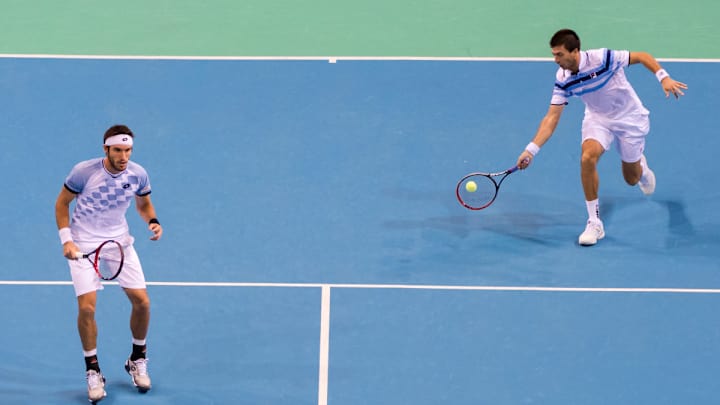 Argentina takes 2-1 lead over Belgium in Davis Cup semifinal