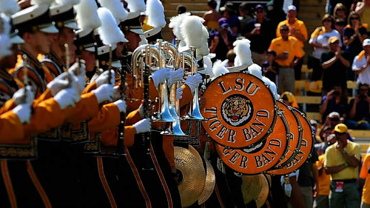 LSU marching band learning South Carolina fight song, alma mater LSU marching band learning South Carolina fight song, alma mater