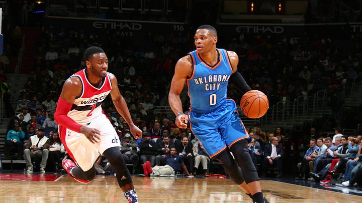 Russell Westbrook posts triple-double as Thunder top Wizards 125–101 Russell Westbrook posts triple-double as Thunder top Wizards 125–101