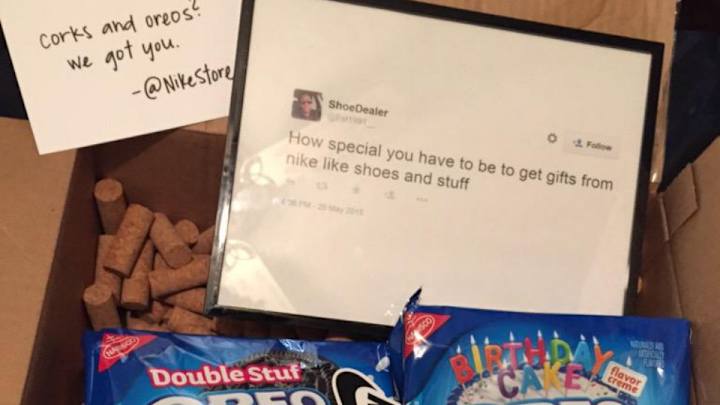 Nike trolls Twitter fan with gift package Nike trolls Twitter fan with gift package