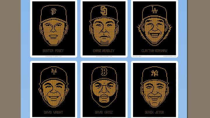 Check out these Jumbotron portraits of star baseball players