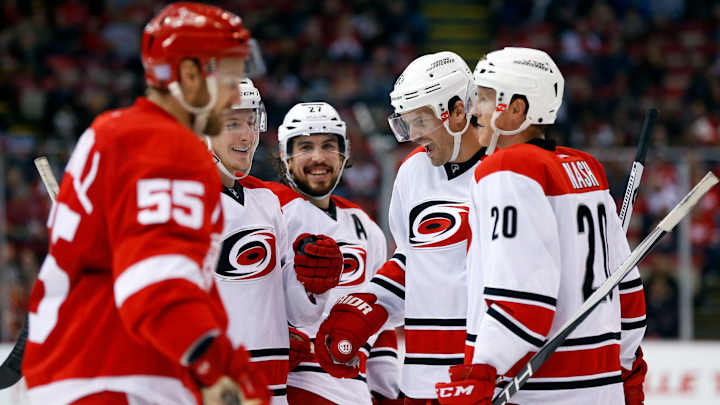 Rask, Hainsey lead Hurricanes past Red Wings, 3-1