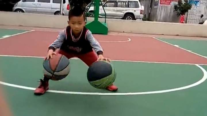 5-year-old shows off amazing dribbling skills 5-year-old shows off amazing dribbling skills