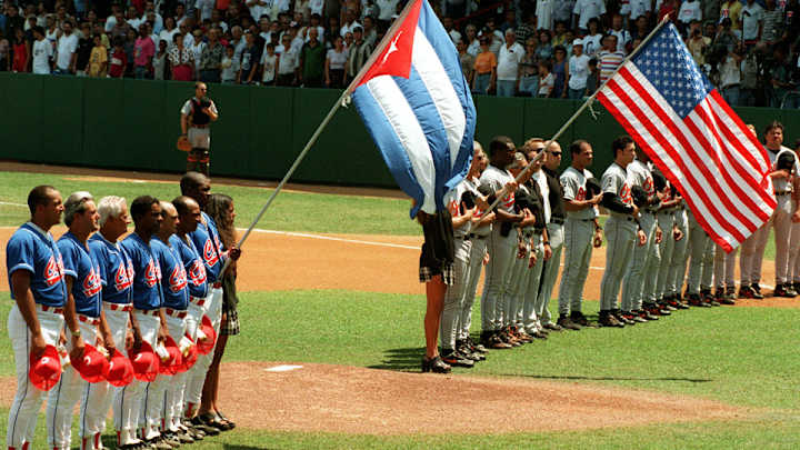 Rob Manfred says MLB will likely play exhibition game in Cuba in 2016 Rob Manfred says MLB will likely play exhibition game in Cuba in 2016