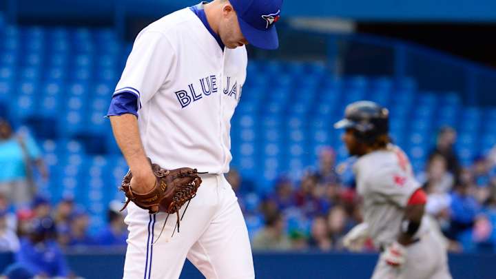 Red Sox use 8-run first to beat Jays 12-6