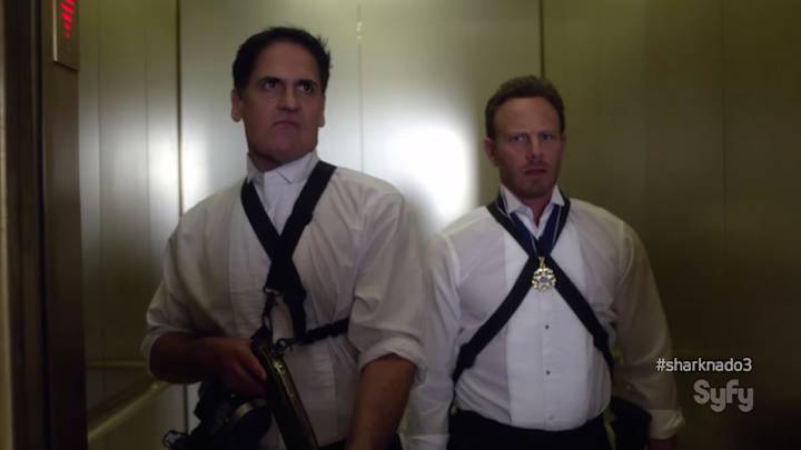 Mark Cuban stars as POTUS in Sharknado 3