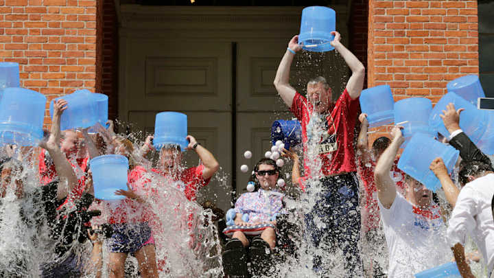 Massachusetts governor does Ice Bucket Challenge in 'Free Brady' tee Massachusetts governor does Ice Bucket Challenge in 'Free Brady' tee
