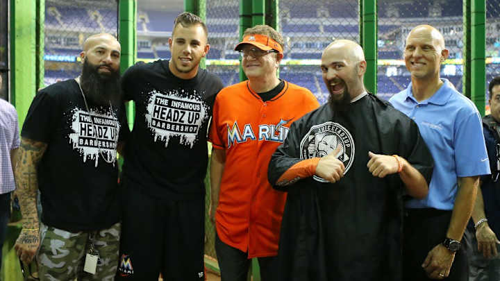 Marlins fan gets first haircut in 13 months from Jose Fernandez
