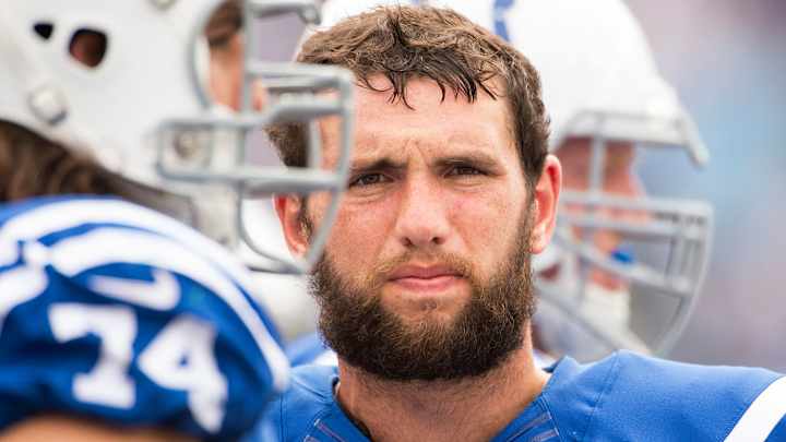 Andrew Luck limited at Colts practice with shoulder injury