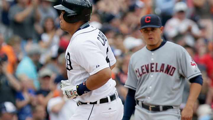 Cabrera again tags Kluber, Indians, as Tigers romp