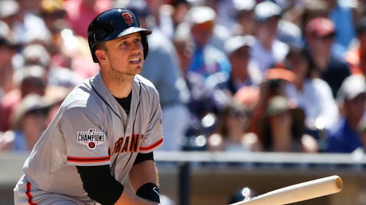 Belt, Posey gang up on Padres' pen in 7-1 Giants win