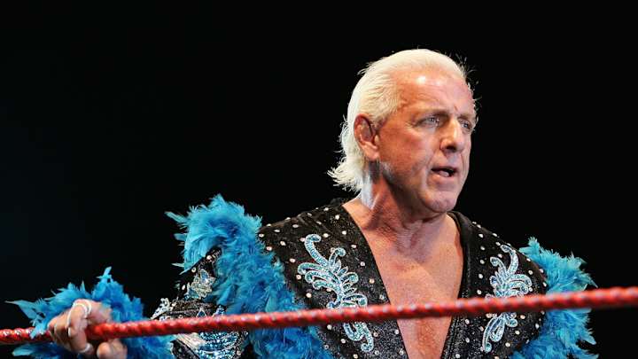 Colts safety Sergio Brown gets a surprise from Ric Flair