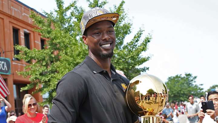 Watch: Harrison Barnes nearly drops Larry O’Brien trophy at UNC