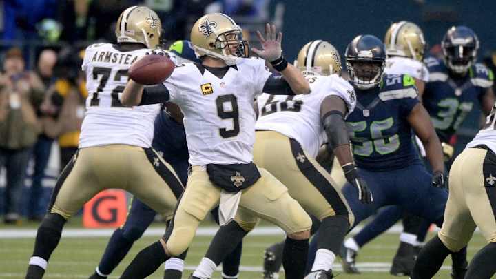 Drew Brees back at practice after left oblique injury