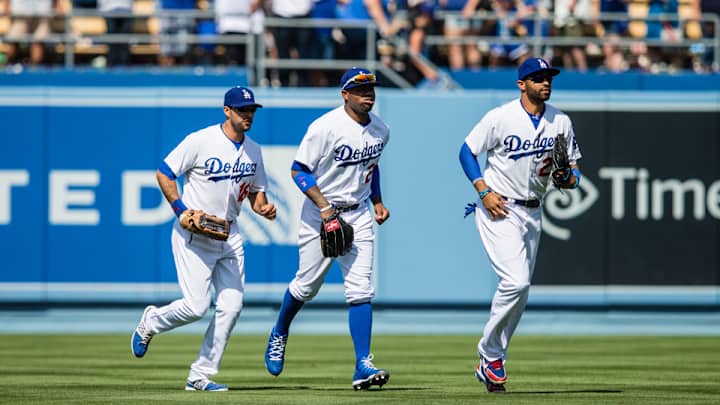 Report: Dodgers pursuing trades to relieve crowded outfield Report: Dodgers pursuing trades to relieve crowded outfield