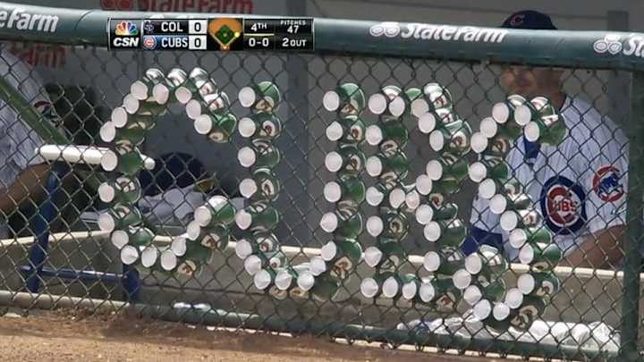 Cubs and Rockies have cup war to pass the time