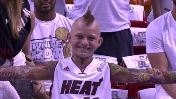 Young Miami Heat Fan Goes Full Birdman For Game 4