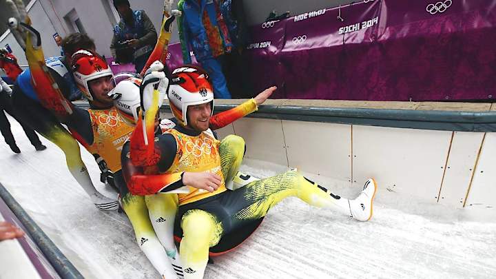 Superlative Germans win Olympic debut of team luge relay Superlative Germans win Olympic debut of team luge relay