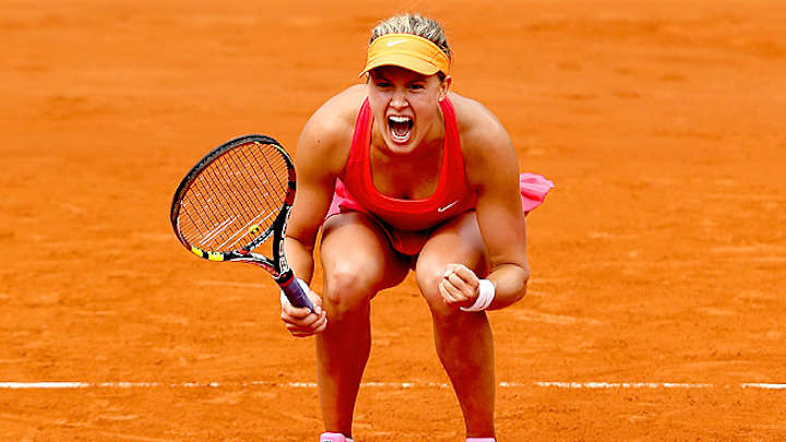 Sharapova outlasts Muguruza, will face Bouchard in French Open semis