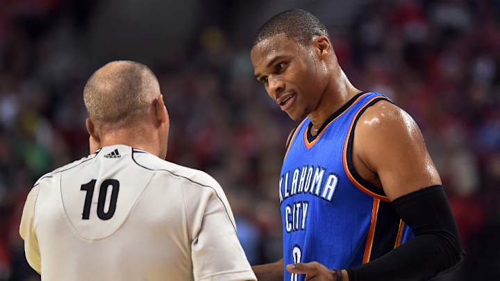 Watch: Thunder PG Russell Westbrook has confrontation with fan
