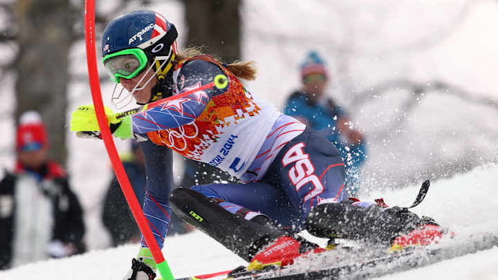 U.S. teenager Mikaela Shiffrin leads after first slalom run