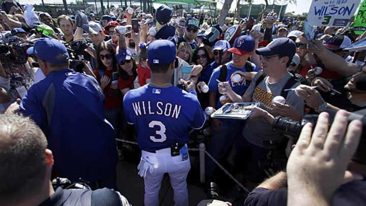 Russell Wilson at spring training Russell Wilson at spring training