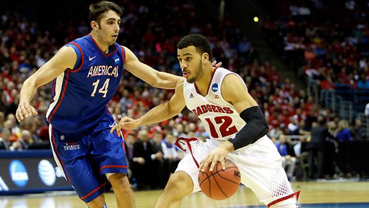 Wisconsin throttles American, 75-35, to avoid the No. 15 seed upset Wisconsin throttles American, 75-35, to avoid the No. 15 seed upset