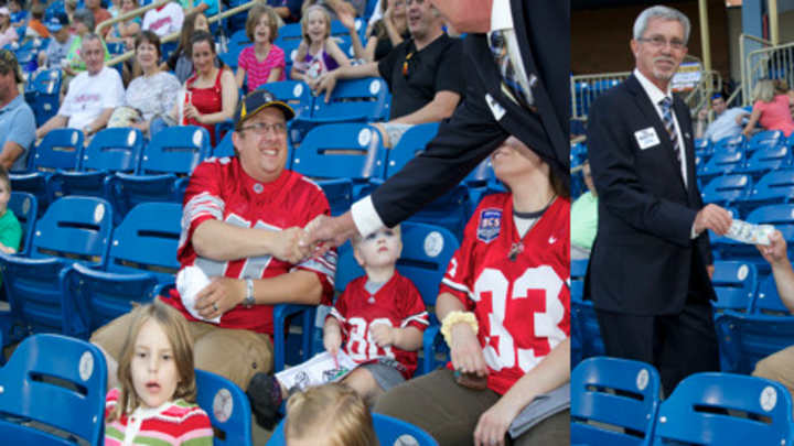 The Lake County Captains hosted 'Mark Emmert Appreciation Night' and it included $100 handshakes