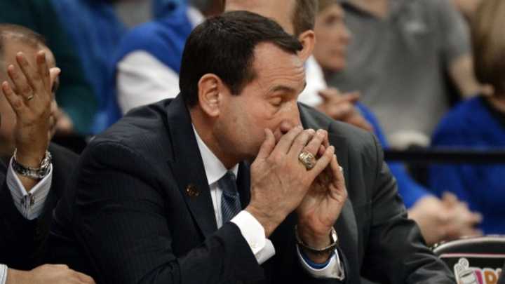 Coach K returns to practice for Duke