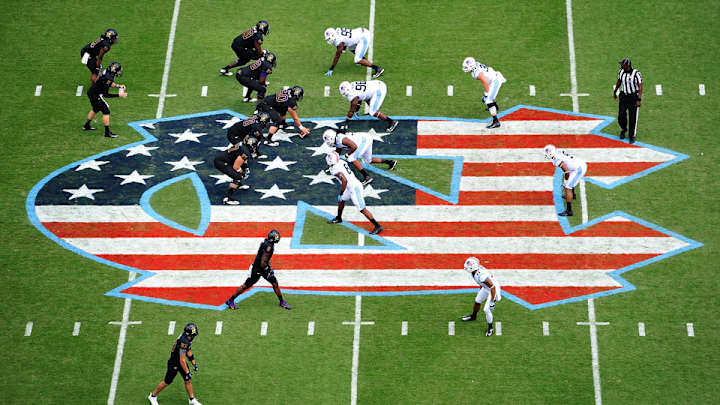 UNC to wear special helmets for Military Appreciation Day UNC to wear special helmets for Military Appreciation Day