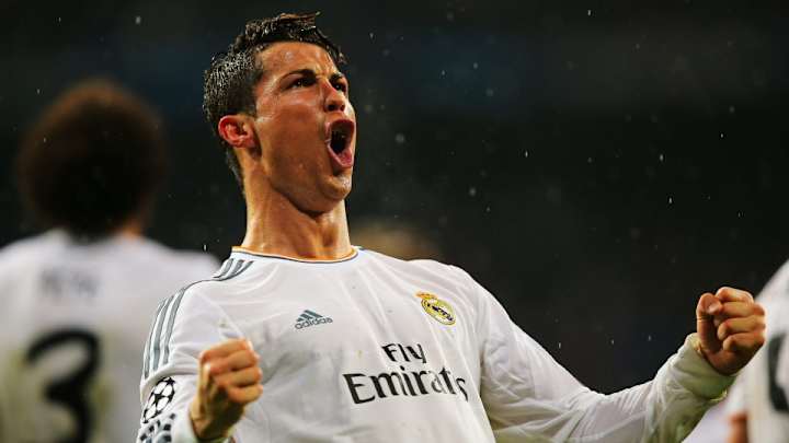 Cristiano Ronaldo practices his goal celebrations Cristiano Ronaldo practices his goal celebrations