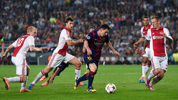 Messi two away from Raul goals record as Barcelona beats Ajax Messi two away from Raul goals record as Barcelona beats Ajax