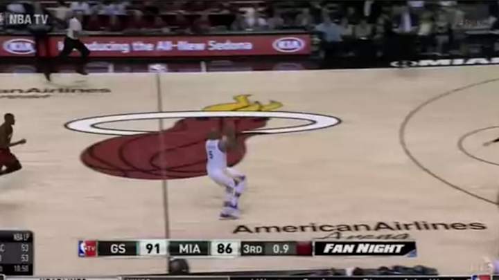 Marreese Speights's half-court shot attempt did not go well