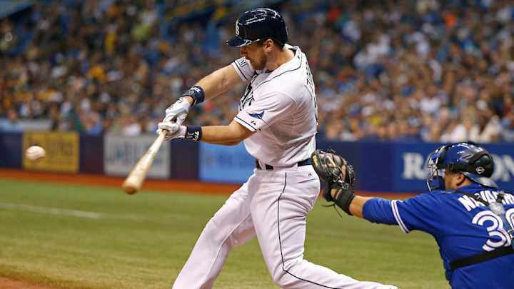 Rays' Ben Zobrist stared down by opossum on field at O.Co Coliseum