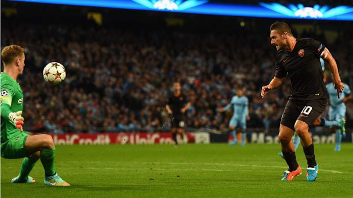 Watch: Francesco Totti sets record for oldest goal scorer in Champions League Watch: Francesco Totti sets record for oldest goal scorer in Champions League