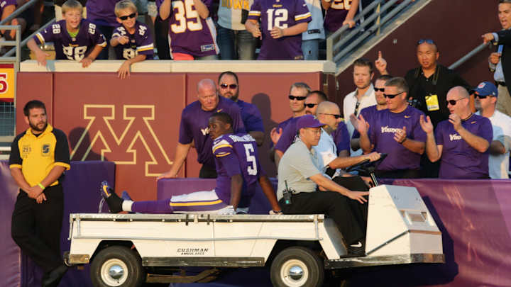 Vikings' Teddy Bridgewater hurts ankle, still expects to play Thursday