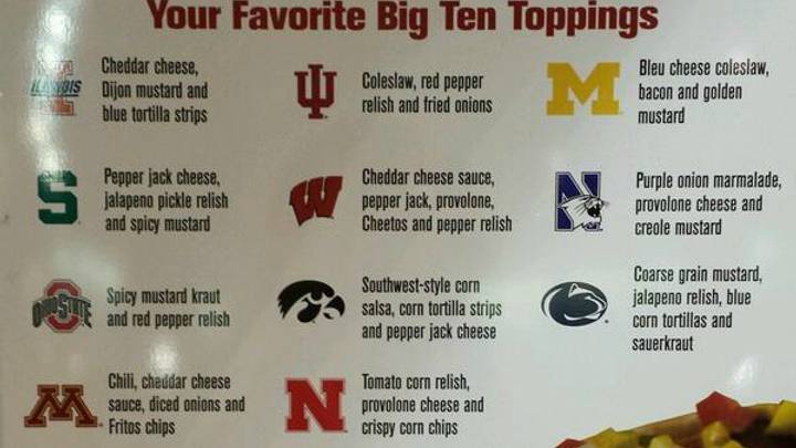Big Ten Tourney Offers Specialty Hot Dog for Each Team (One Has Cheetos) Big Ten Tourney Offers Specialty Hot Dog for Each Team (One Has Cheetos)