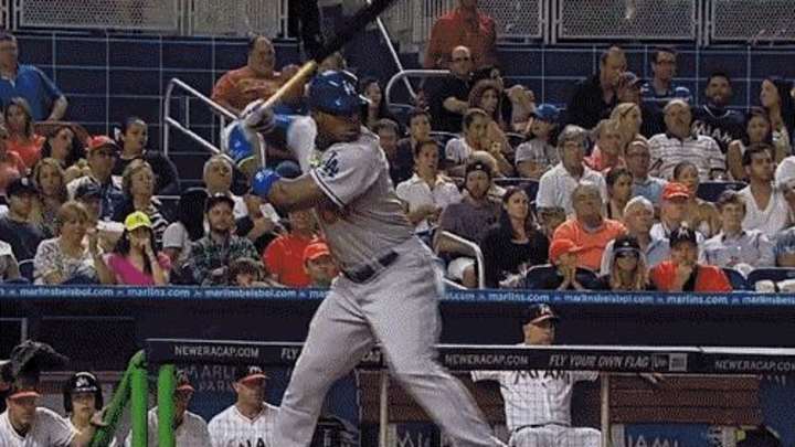 Yasiel Puig hits mammoth bomb, proceeds to flip his bat epically Yasiel Puig hits mammoth bomb, proceeds to flip his bat epically