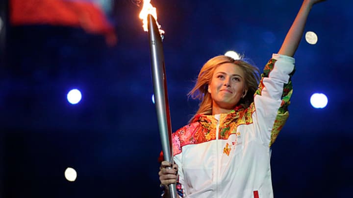 Photos: Maria Sharapova helps light the Olympic flame