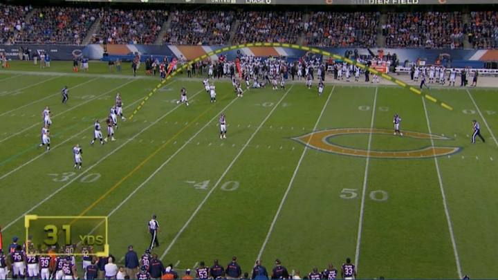 Referee dropped back and launched his flag 31 yards during last night's Jaguars-Bears game