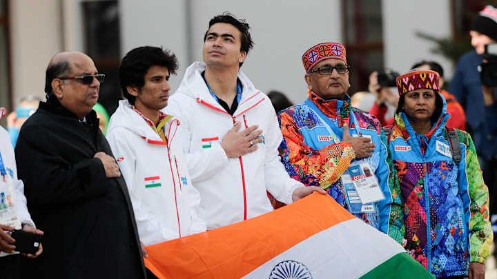 India's flag unfurled at Sochi Olympic village