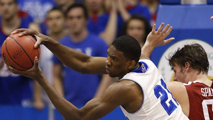 Kansas center Joel Embiid out for Big 12 tournament, 'longshot' for first NCAA weekend