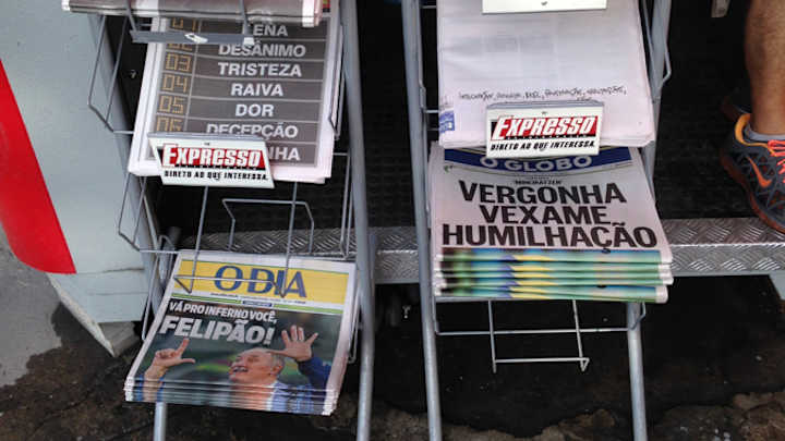 Germany 7, Brazil 1: The headlines in Rio de Janeiro