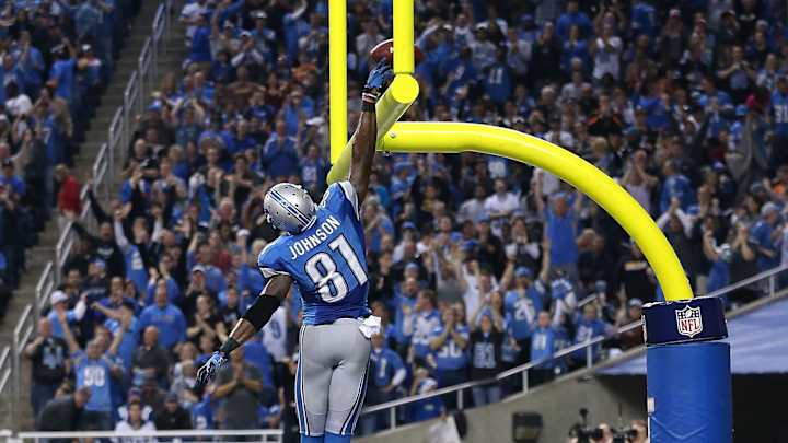 Lions receiver Calvin Johnson will not dunk over goalposts this season