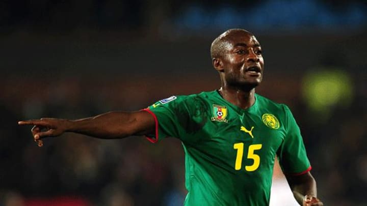 Watch: Cameroon's Webo hurt while scoring overhead golazo in pre-WC friendly