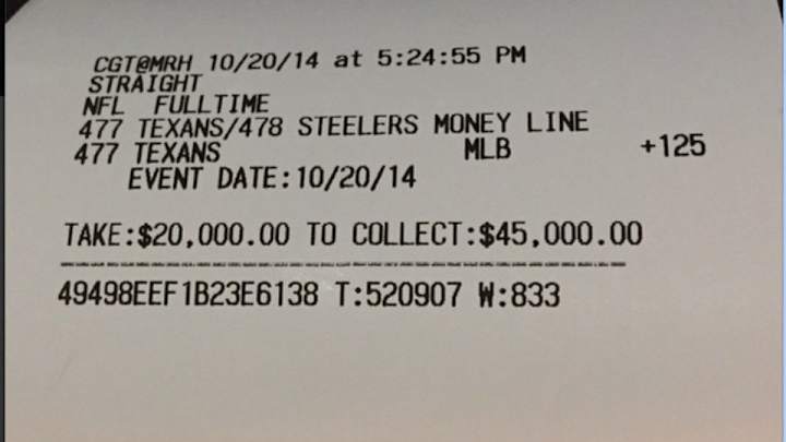 Floyd Mayweather lost a $20k bet on Monday Night Football