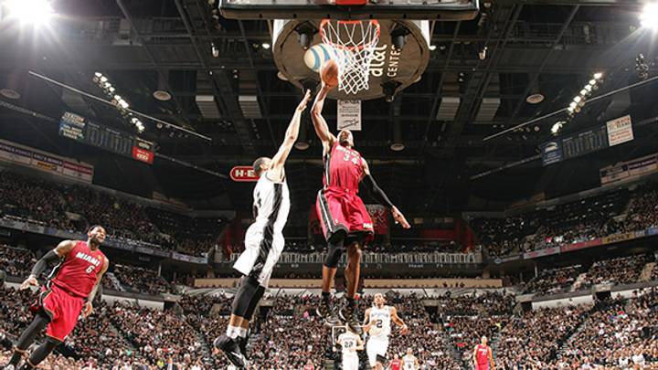 Video: Heat's Ray Allen throws down rare dunk in Game 1 of NBA Finals