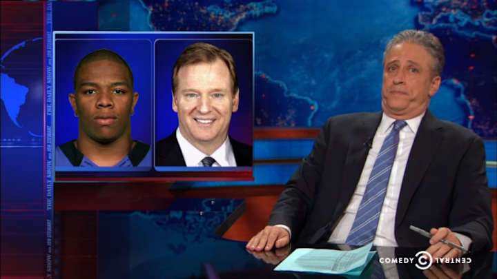 The Daily Show with Jon Stewart takes on Ray Rice and the NFL