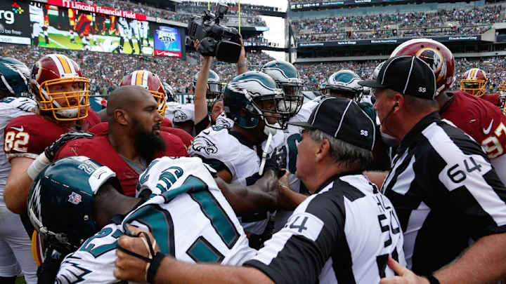 Redskins, Eagles fight expected to draw a 'ton of fines'
