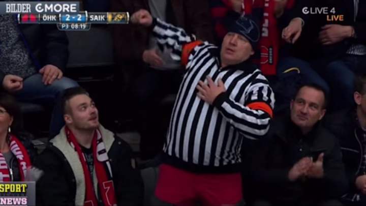 Swedish hockey fan wants to replace injured ref